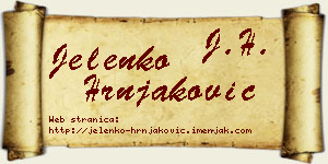 Jelenko Hrnjaković vizit kartica